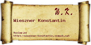 Wieszner Konstantin névjegykártya